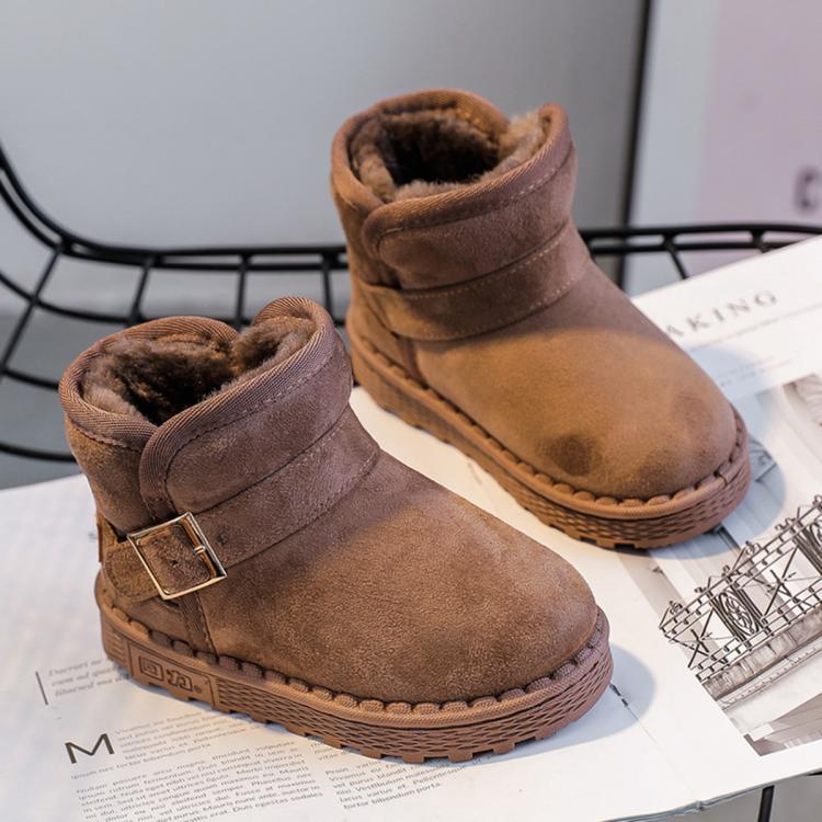 回力 冬季爆款童鞋儿童加绒保暖雪地靴男女童长绒棉鞋大小童短靴