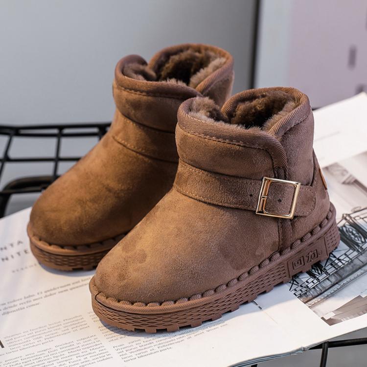 回力 冬季爆款童鞋儿童加绒保暖雪地靴男女童长绒棉鞋大小童短靴