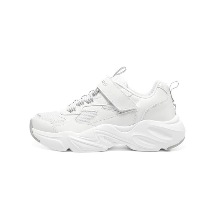 斯凯奇 【熊猫鞋】女中大童|秋冬魔术贴儿童板鞋老爹鞋舒适休闲运动