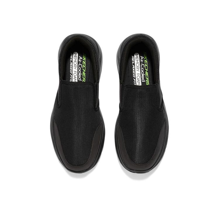 斯凯奇 【宽鞋头】男鞋一脚蹬男休闲鞋健步鞋复古休闲鞋男士缓震春夏季