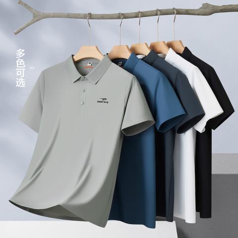 德尔惠 【无痕工艺】秋季男士运动POLO衫经典短袖休闲清爽透气T恤男 图片 3