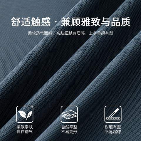 德尔惠 【无痕工艺】秋季男士运动POLO衫经典短袖休闲清爽透气T恤男 图片 4