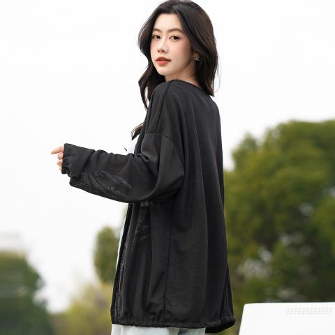 班尼路 爆款慵懒开衫外套女纯色简约针织长袖女气质百搭休闲显瘦轻薄上衣 图片 7