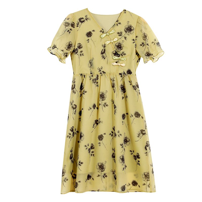 WBWQ ��������ʽ�̿�ӡ������ȹ Ů�ļ���ѩ��A���г�ȹ50Ԫ