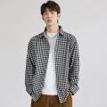 班尼路 经典蓝白格子衫男26新款开衫翻领衬衣通勤百搭休闲质感男士衬衫 图片 3