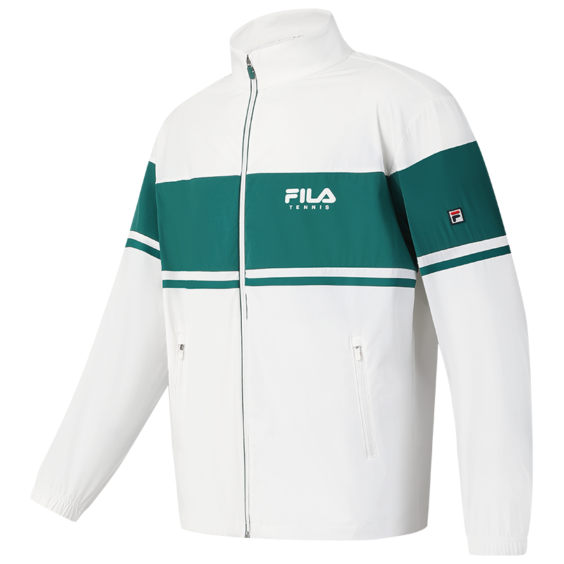 FILA 【黄景瑜同款】 男装男式运动外套男士网球简约宽松立领梭织外套 599元