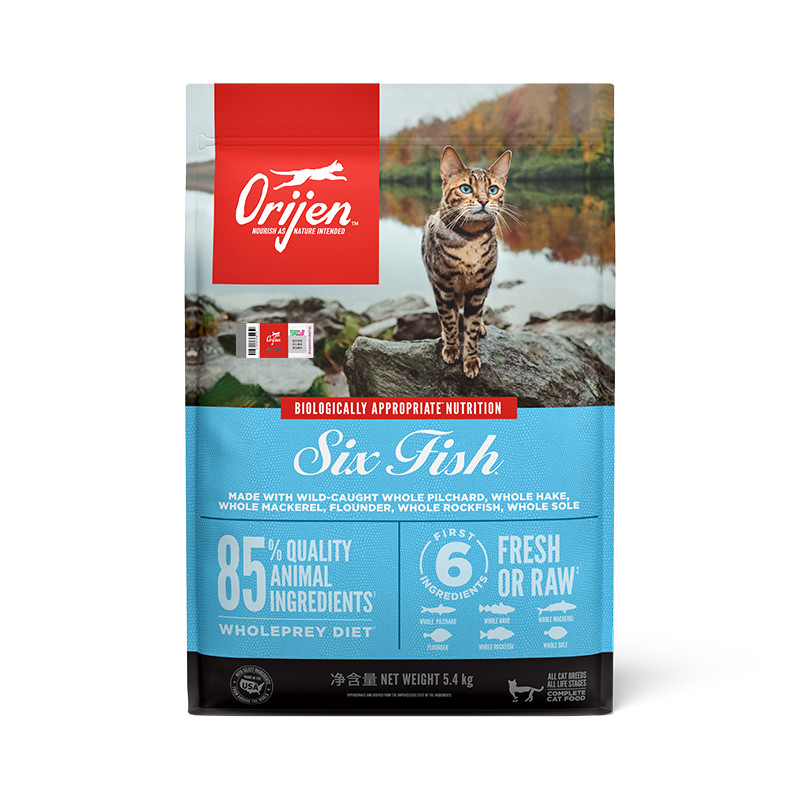 ORIJEN 原始猎食渴望成幼猫通用六种鱼进口全猫粮5.4kg