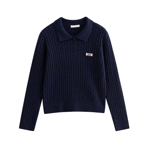 ���� ��Ǯ��POLO����֯��Ů 2025�ﶬ�� �����黨��ͷë�� 120Ԫ����V��Ա�ۣ�