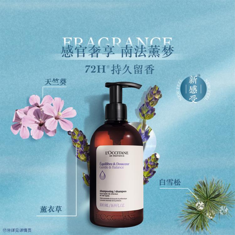 L'OCCITANE 欧舒丹草本菁纯蓬松洗发水500ml 全新蓬发瓶