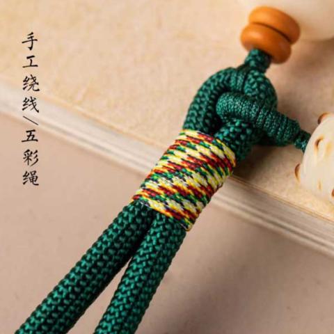 诺米美物 可爱招*财猫菩提手机链红色手腕绳手工编织手机壳挂绳相机小挂件 图片 4
