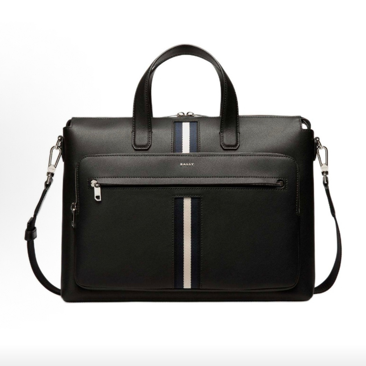 BALLY 巴利 字母Logo标识 斜跨手提商务公文包