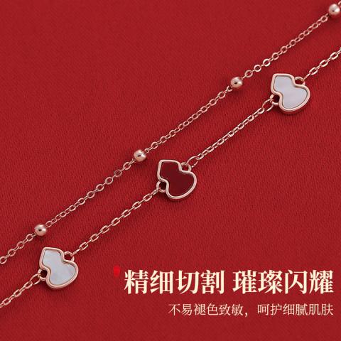 诺米美物 双圈葫芦手链女轻奢精致高级感显白叠戴满马年本命手饰生日礼物 图片 5