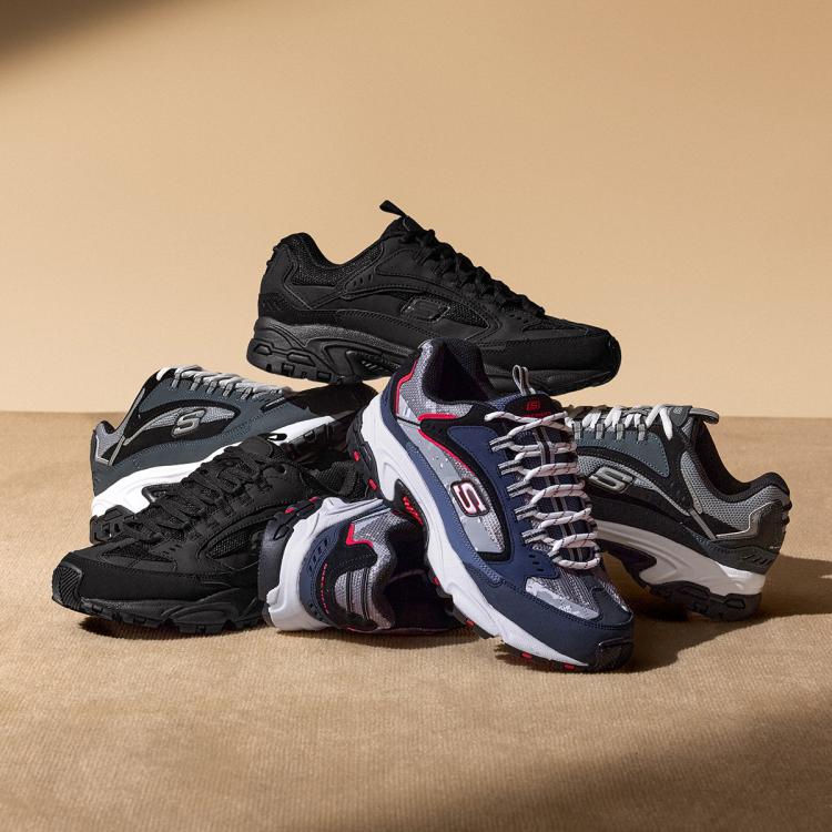 斯凯奇 【D'LITE老爹鞋】男鞋运动休闲鞋男跑步鞋舒适缓震耐磨秋冬