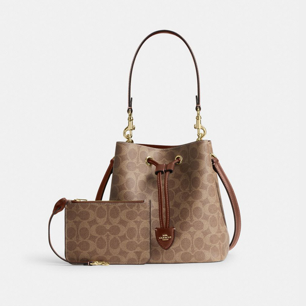 COACH 【全国联保】蔻驰 ROWAN 21老花斜挎子母水桶包CBH07
