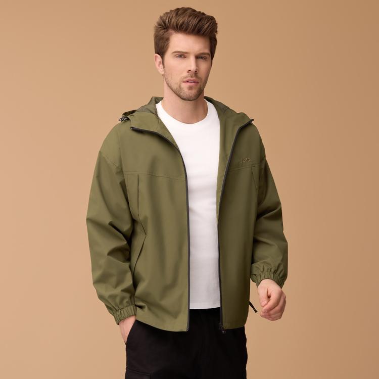 JEEP 【潮流时尚】春季潮牌字母刺绣休闲百搭户外出游防风便携运动外套