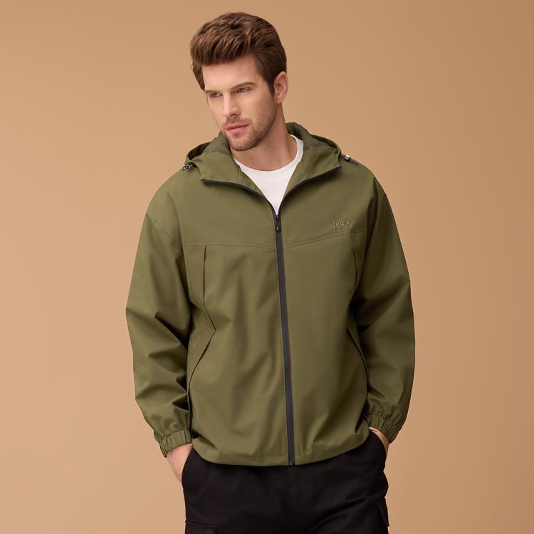 JEEP 【潮流时尚】春季潮牌字母刺绣休闲百搭户外出游防风便携运动外套