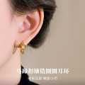 诺米美物 高级感马蹄扣镶钻圈圈耳环女新款小众设计巨好看耳圈百搭情侣耳钉