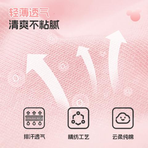 迪士尼 女童短袖T恤夏季薄款2025款纯棉半袖夏装洋气童装宽松上衣 图片 3