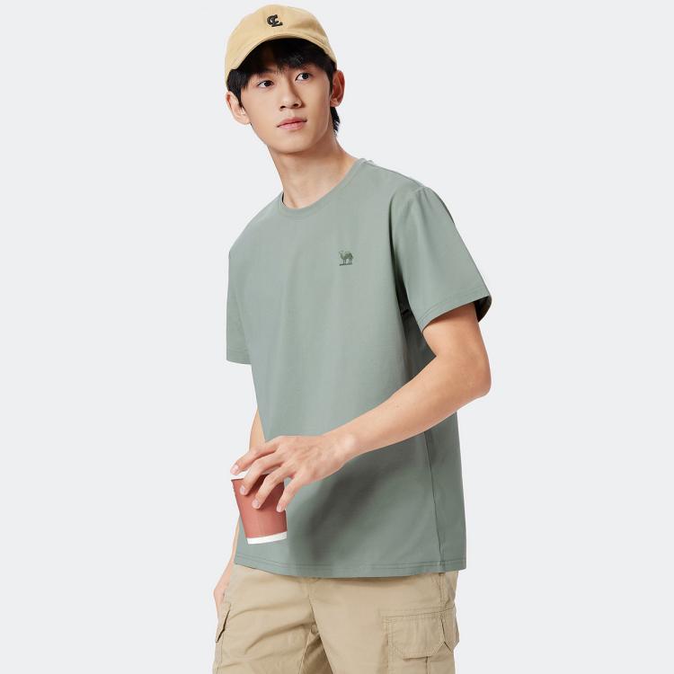 骆驼 2026夏季速干轻薄透气纯色圆领短袖t恤男t恤女情侣款