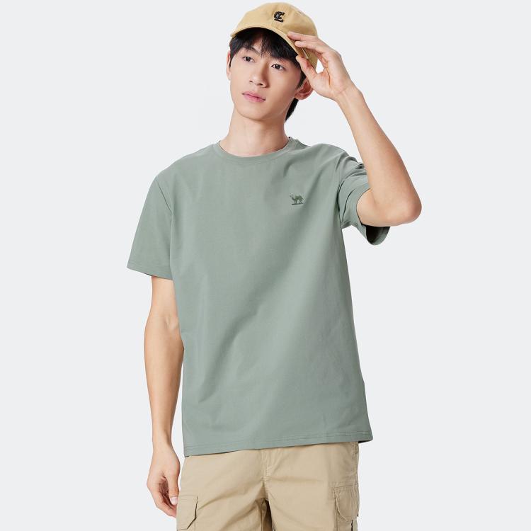 骆驼 2026夏季速干轻薄透气纯色圆领短袖t恤男t恤女情侣款