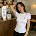 德尔惠 女装短袖T恤女夏季透气针织圆领休闲运动T恤打底衫上衣服女
