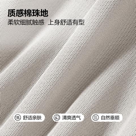 德尔惠 【重磅棉面料】男士简约百搭短袖POLO衫夏季日常通勤翻领T恤 图片 6