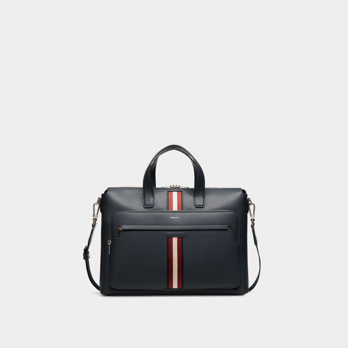 BALLY 巴利 字母Logo标识 斜跨手提商务公文包