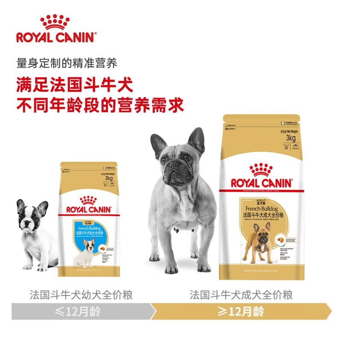 ROYAL CANIN 法国斗牛犬成犬全价粮FBA26/3KG_效期至27.5月