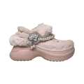 CROCS 卡骆驰CROCS梅花雪暖棉ClogBAE洞洞鞋女款凉鞋凉拖
