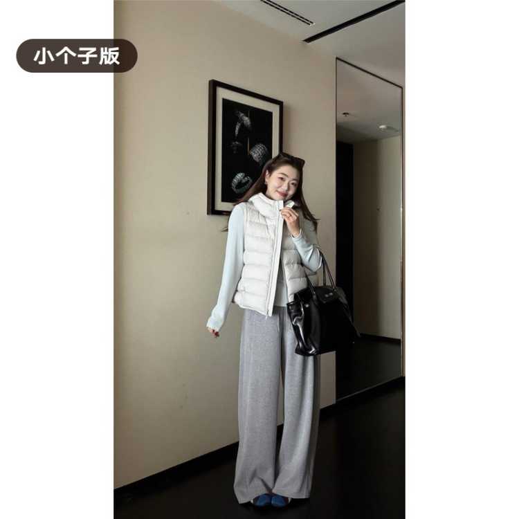 大婉酱 【云舒绒韩系弯刀裤】微胖小个子宽松百搭长卫裤26秋冬女休闲裤