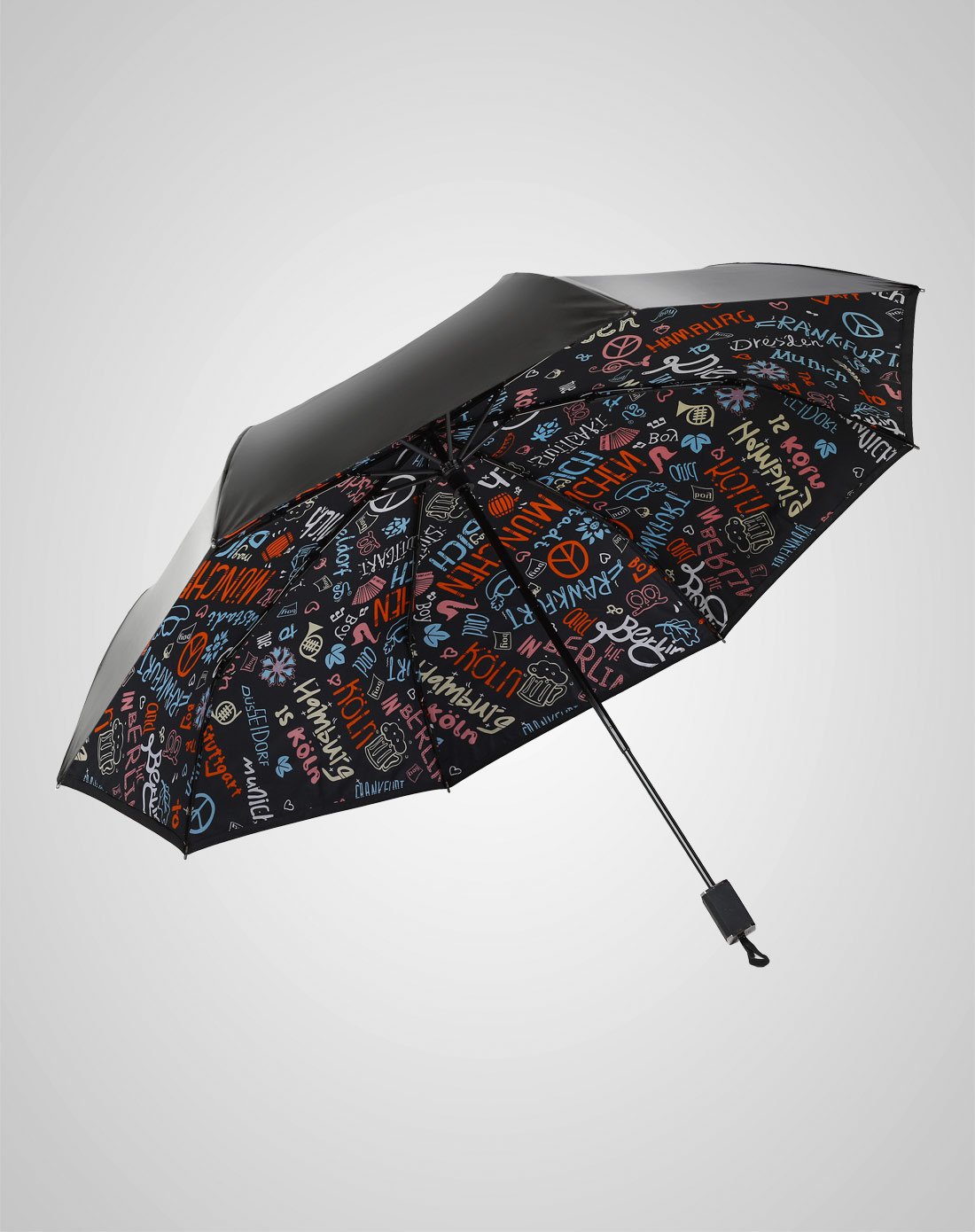 【唯品专供】德国boy双层黑胶防晒伞遮阳伞折叠太阳伞