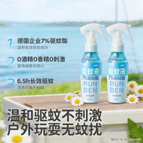 润本 【户外防蚊】驱蚊液防蚊液户外专用 防蚊喷雾套装驱蚊花露水 图片 8
