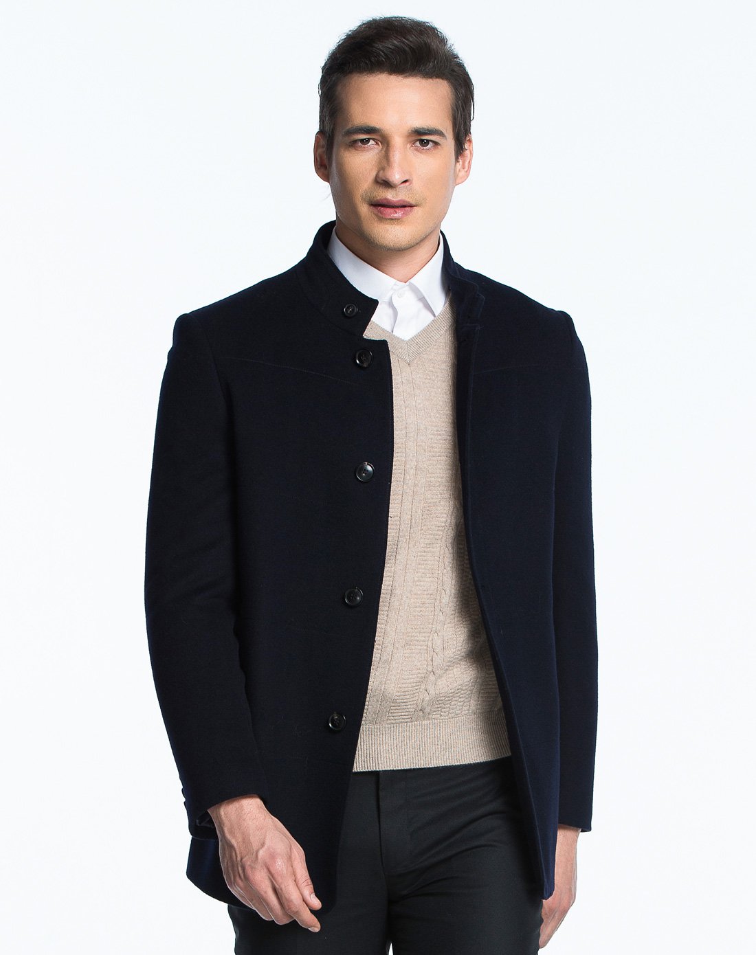 商务休闲简约时尚羊毛男士大衣