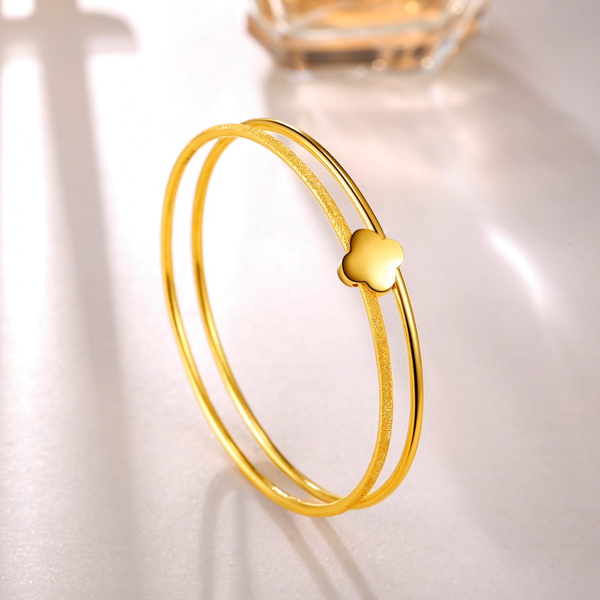 金至尊 黄金足金简约手镯