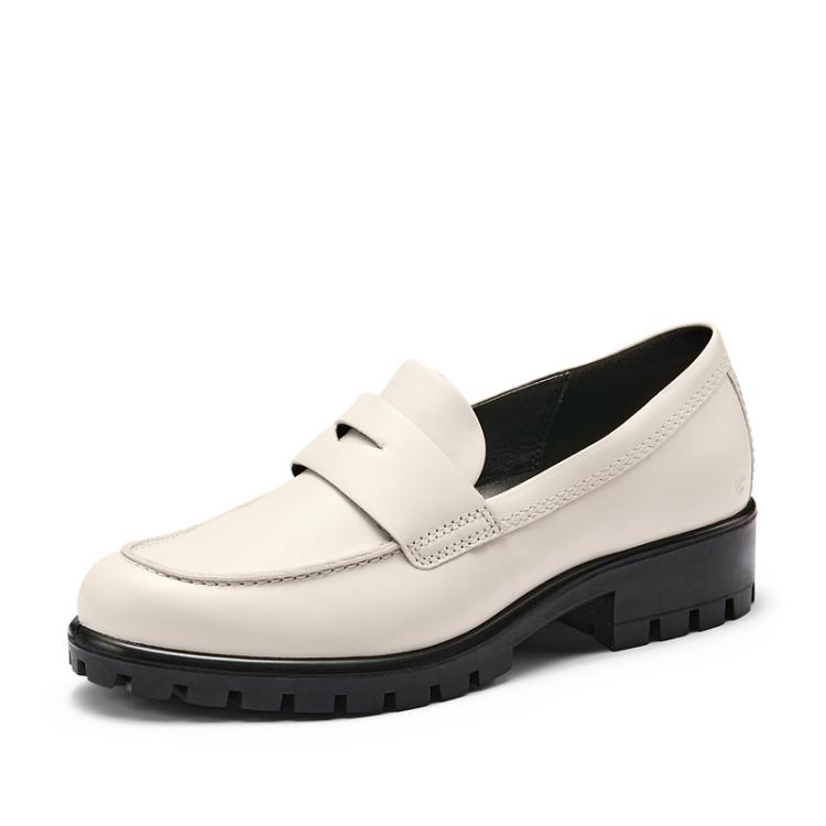 ECCO 乐福鞋女单鞋牛皮倪妮同款摩登490013