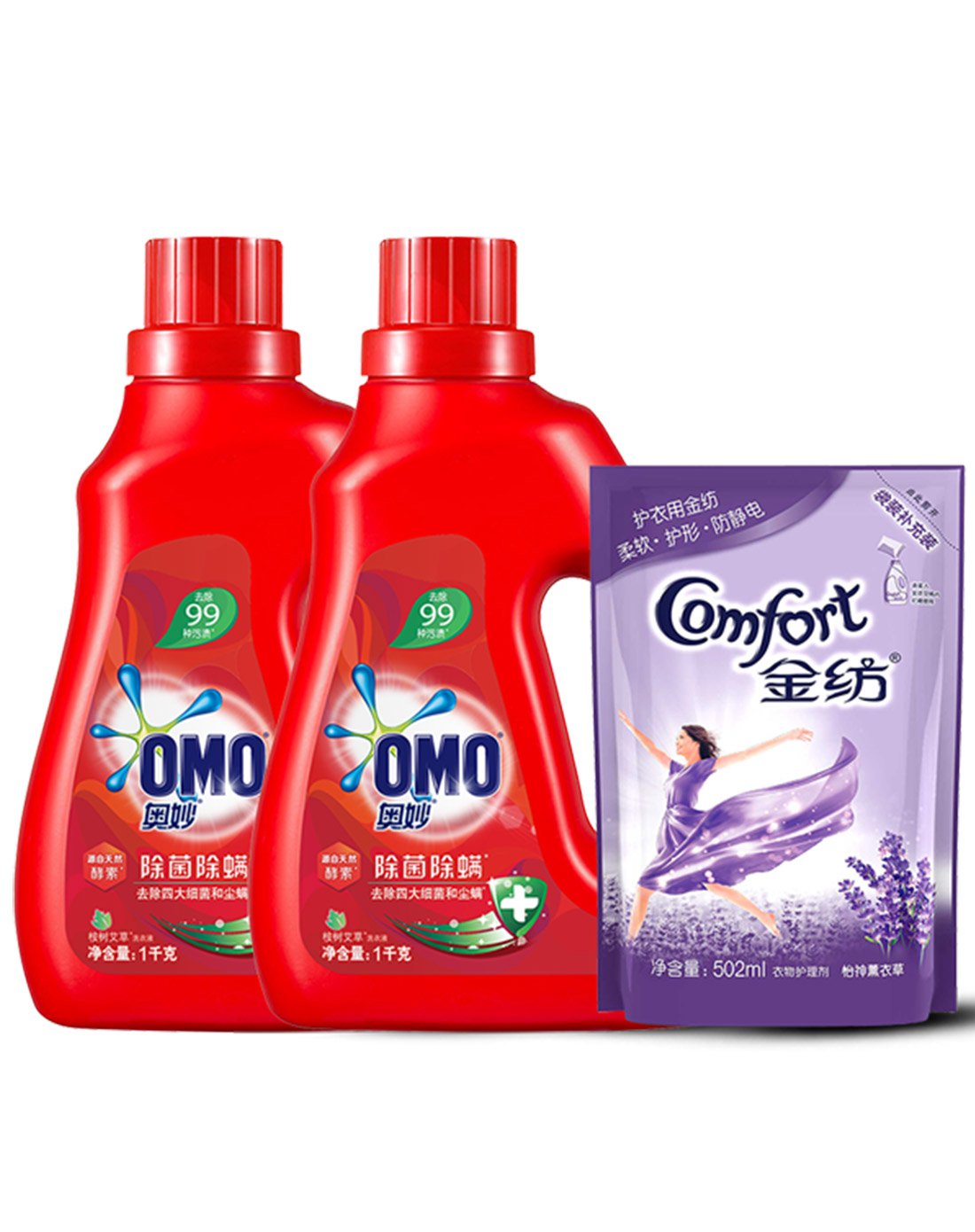 奥妙除菌除螨洗衣液 金纺衣物护理剂特惠装5斤