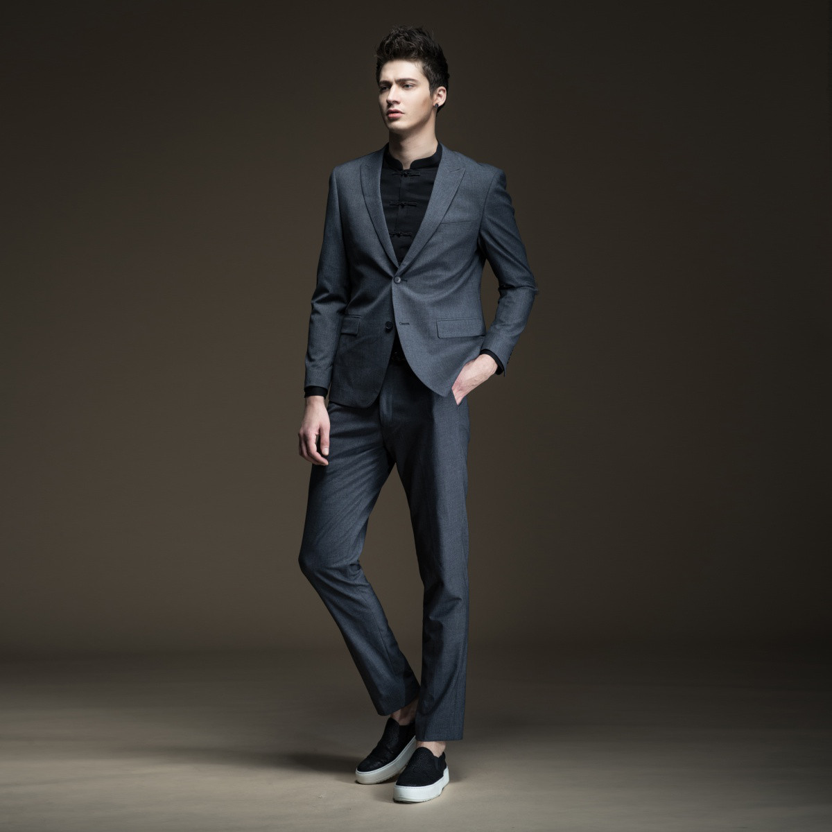 西装外套男时尚修身休闲男士西服