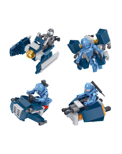 星钻积木 正义红师套装8款 御武甲机器人 儿童益智拼插玩具