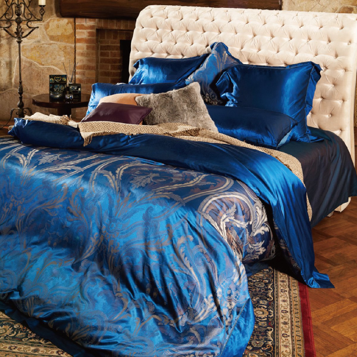 罗莱旗下高端家纺专场欧恋纳 yolanna家纺床品丝绵四件套罗马系列