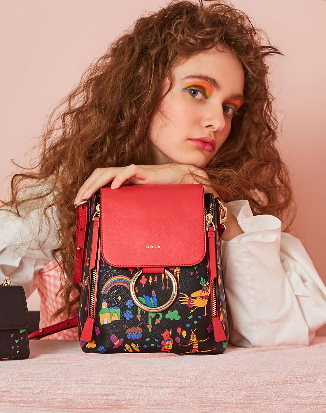 不莱玫时尚复古迷你双肩包女式背包两用休闲单肩包女包韩版