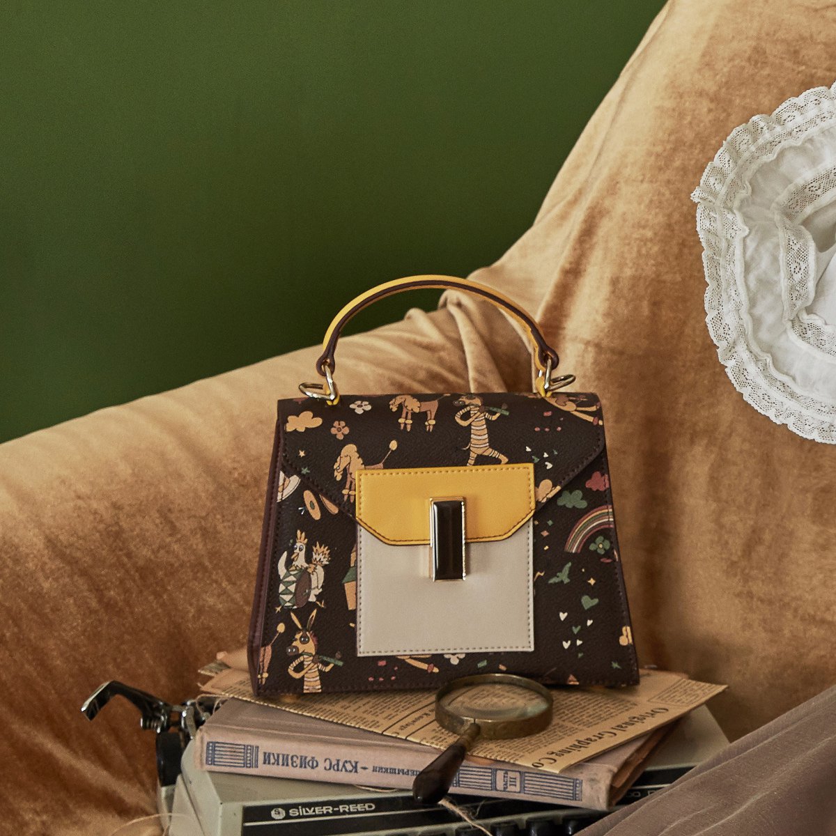 不莱玫2018年新品女斜挎包凯莉包大容量手提包女包百搭女士单肩包小方