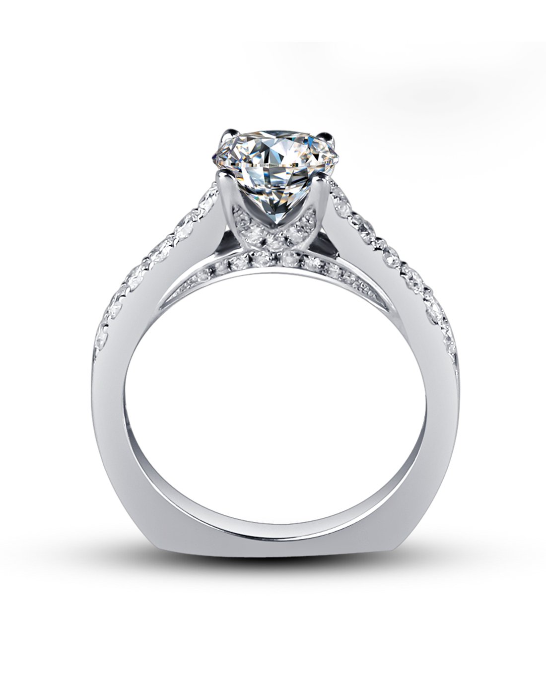 古莉18k金克拉求婚结婚钻石戒指