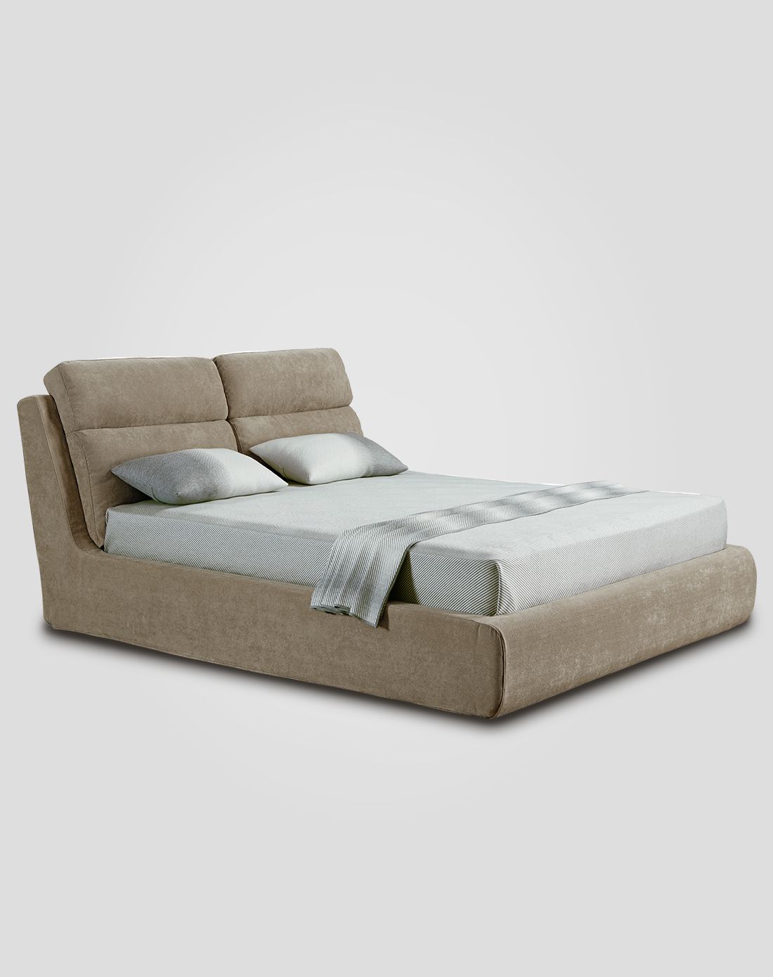 芝华仕爱蒙可拆洗布艺软床带排骨架c003