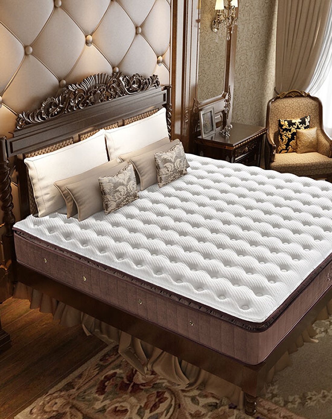 芝华仕爱蒙乳胶床垫独立弹簧床垫席梦思双人床垫d005