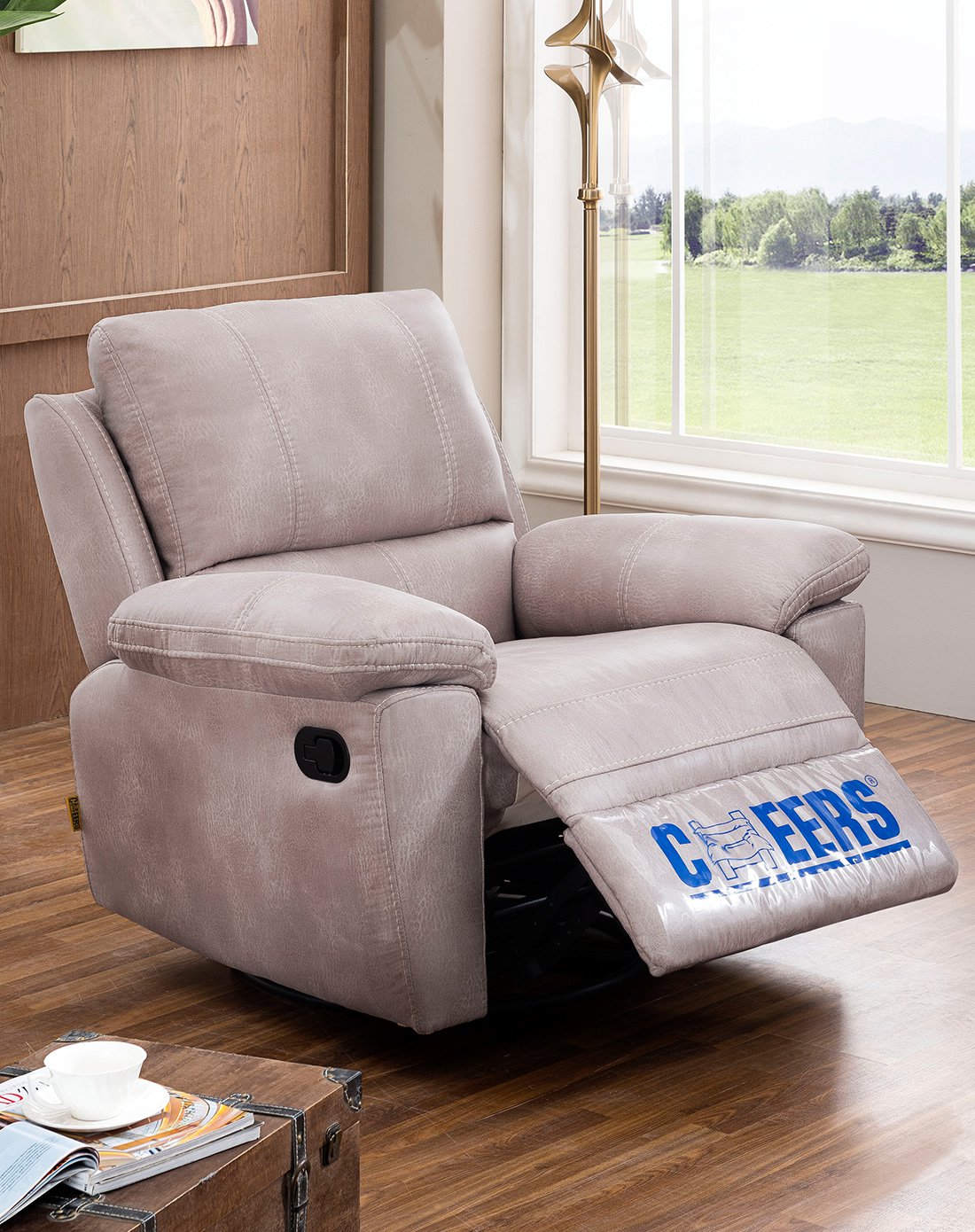 手动可躺可摇可转沙发复合布艺沙发8908芝华仕头等舱可躺可摇可转沙发