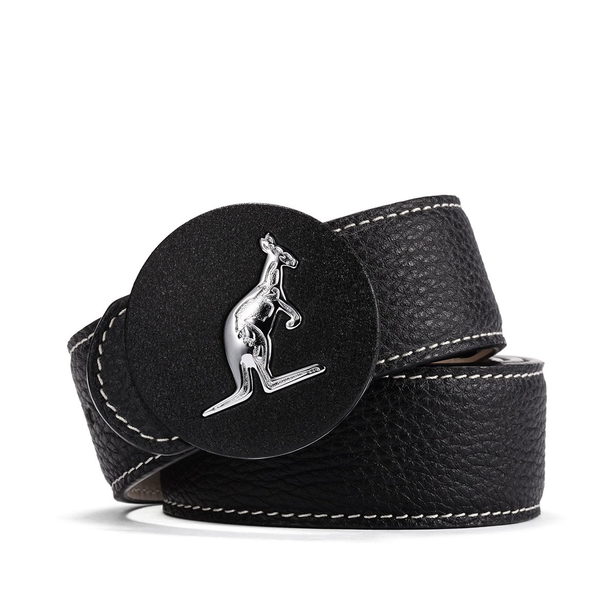 阿尔皮纳袋鼠新款男款头层牛皮商务休闲皮带