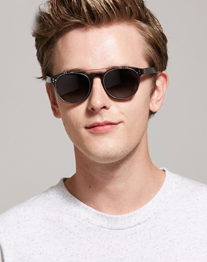 美国好莱坞潮牌 简约时尚圆形可拆卸式墨镜挡片眼镜框精致图案偏光