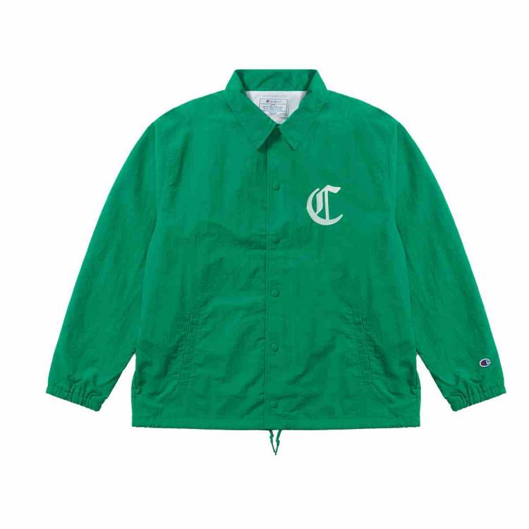 Champion 【品牌直营】秋冬男款运动潮流开襟夹克外套 In Green