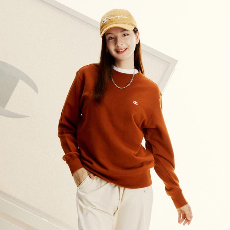 CHAMPION Champion 【品牌直营】秋冬情侣款潮流运动宽松小C标logo百搭长袖卫衣