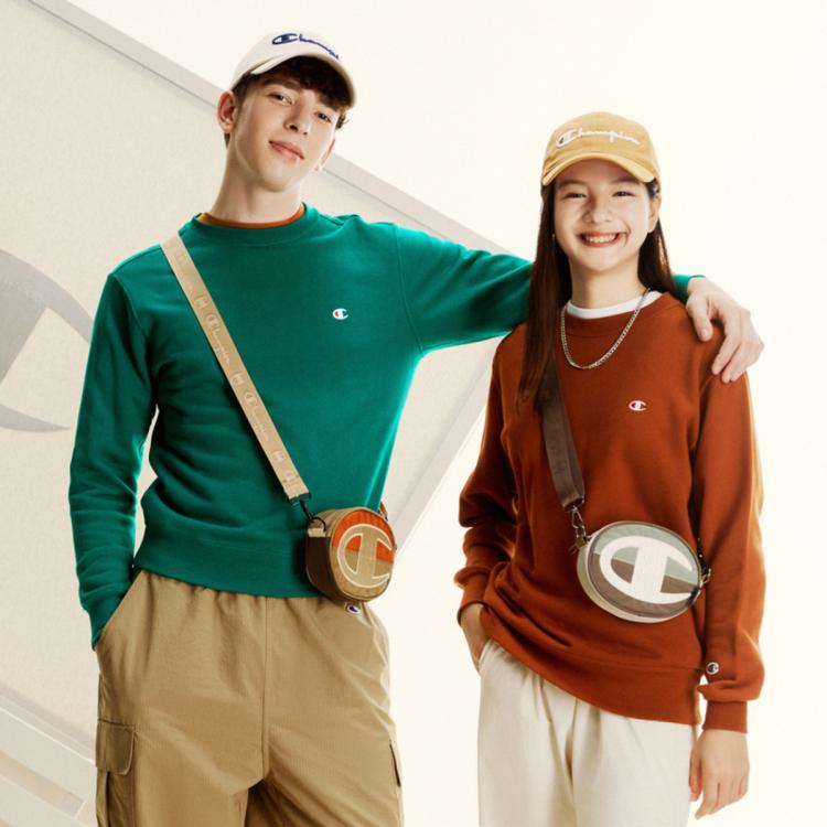 CHAMPION Champion 【品牌直营】秋冬情侣款潮流运动宽松小C标logo百搭长袖卫衣